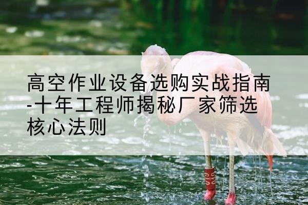丁青剪叉式升降机厂家-高空作业设备选购实战指南-十年工程师揭秘厂家筛选核心法则